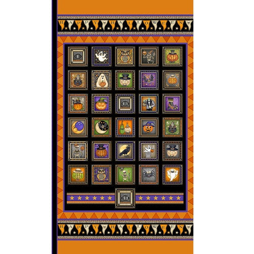Creepy Hollow- Happy Patchwork Panel