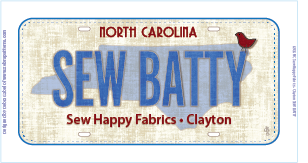 2016 Row by Row Fabric Plate - Sew Batty